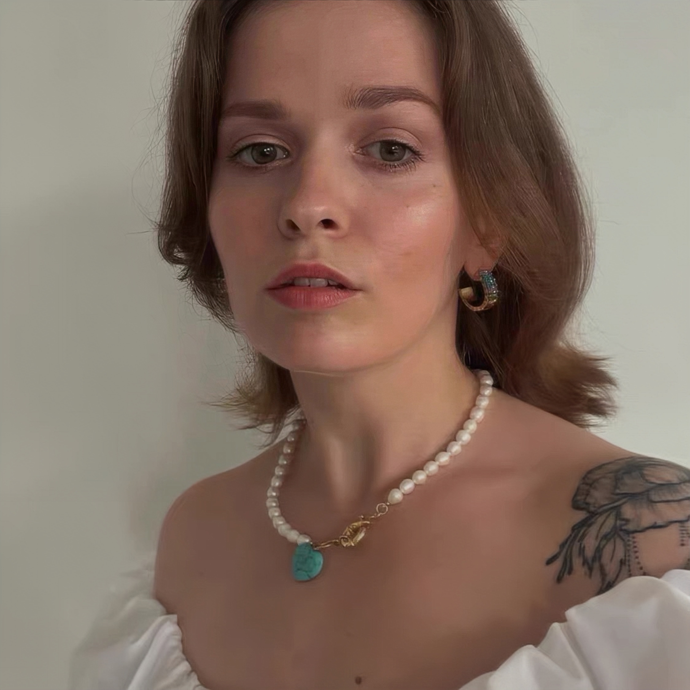 名媛风爱心珍珠锁骨链女