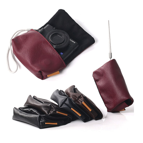 适用松下ZS110 LX10索尼RX100M4 M6黑卡M7 M5A相机包ZV1保护皮套