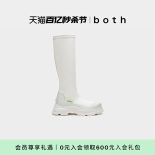 both春夏新品 长筒靴女时装 秦岚同款 靴皮面短靴厚底切尔西靴