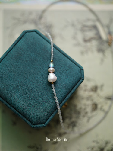 Timee恬觅月光石珍珠项链