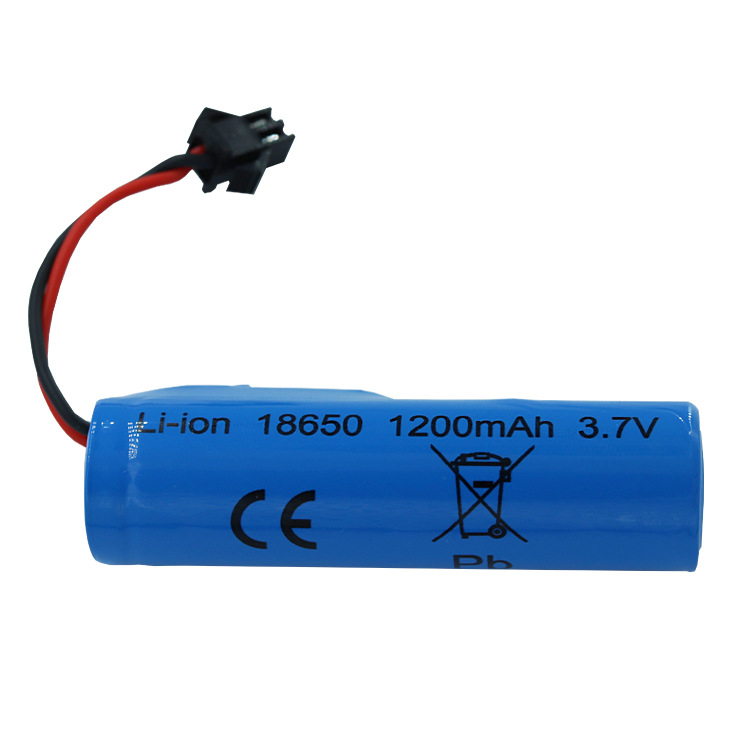 18650锂电池 3.7V 1200mah SM-2P加保护板 遥控车玩具电池 可充电
