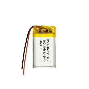 UN38.3认证602035聚合物锂电池400mAh刮痧器LED灯美容仪充电电池