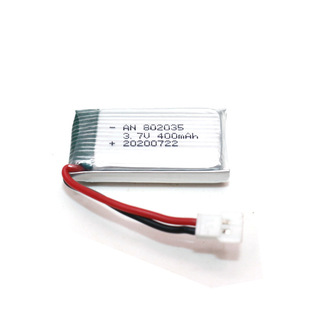 802035聚合物锂电池400mah25C倍率3.7v飞行器4轴航模电动工具