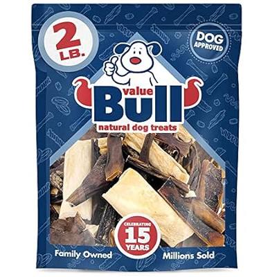 ValueBull Cheek Slices for Dogs， Varied Sizes， Shapes， &a