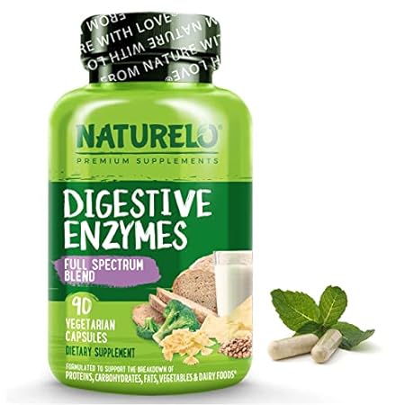 NATURELO Digestive Enzymes - Full Spectrum Support with a 鲜花速递/花卉仿真/绿植园艺 商务用花 原图主图