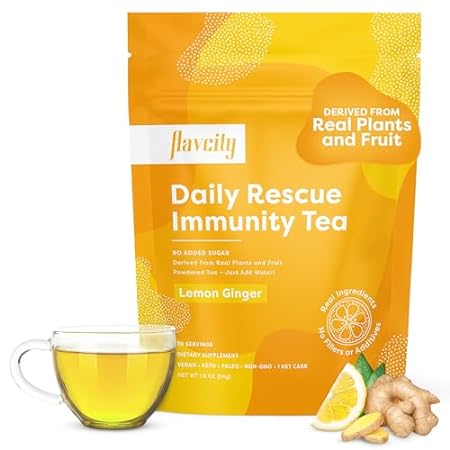 FlavCity Daily Rescue Immunity Tea– Delicious Shelf-Stab