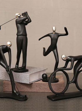 运动人物树脂工艺摆件简约家居装饰品创意电视柜酒柜摆件一件