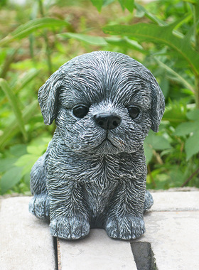 潮流树脂工艺品家居摆件时尚简约客厅装饰萌萌动物狗狗工艺品摆件