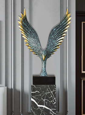 大展宏图老鹰摆件大鹏展翅天使之翼工艺品电视柜酒柜样板房装饰品