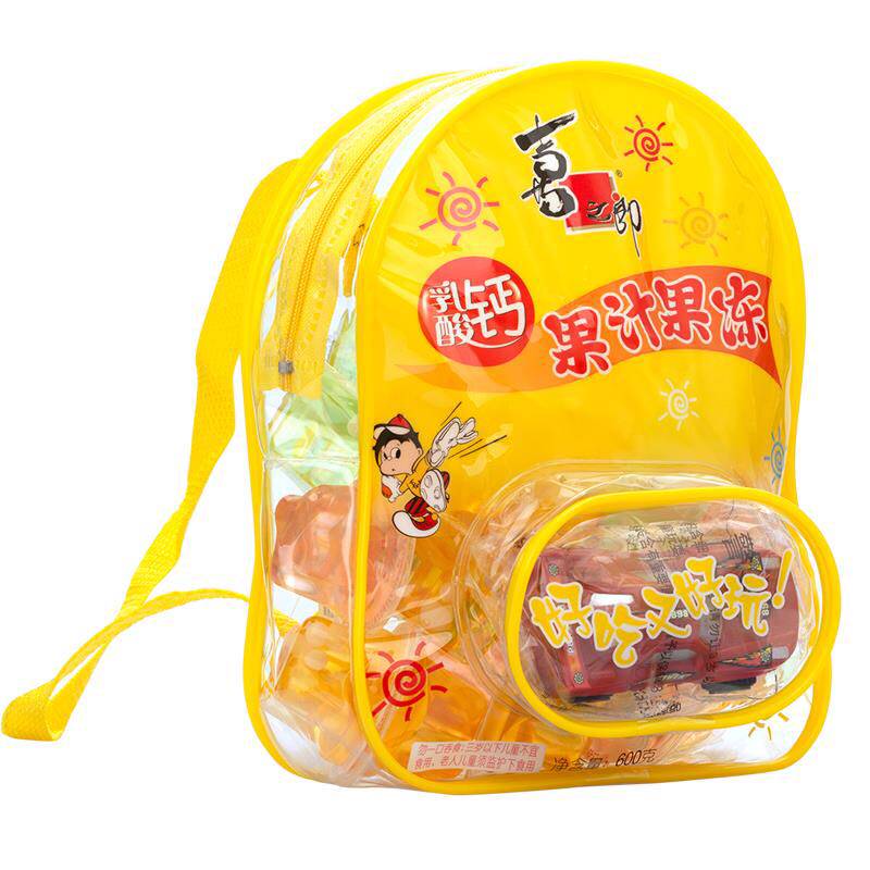 喜之郎果冻礼品小书包卡丁玩具车