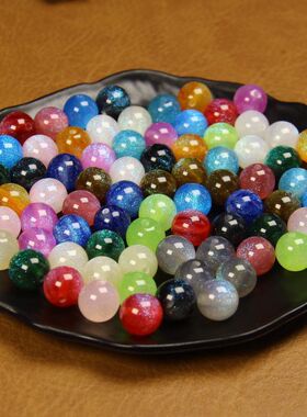 梦幻星空16/20mmDIY树脂圆珠散珠串珠彩珠手串手链配件配饰多用途