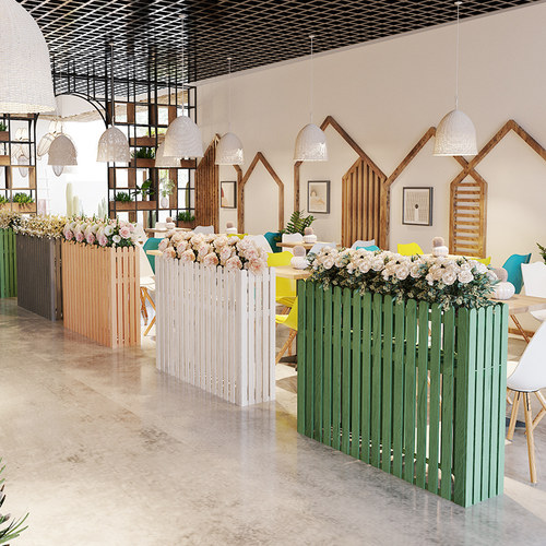 餐厅隔断花架围栏花池室内花坛绿