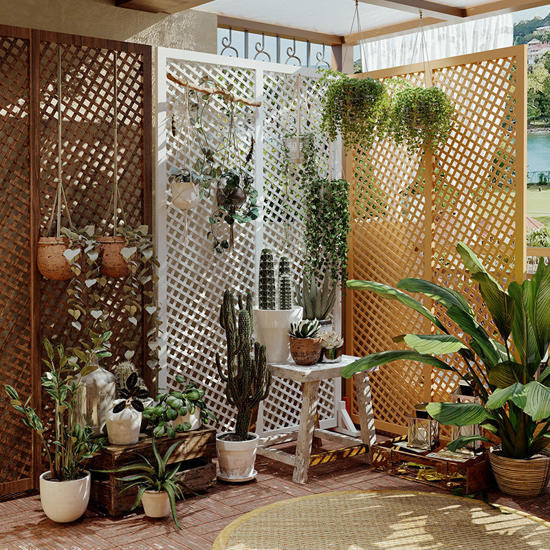 户外庭院屏风隔断阳台护栏室外实木质围栏防腐木栅栏木头栏杆网格,鲜花速递/花卉仿真/绿植园艺,栅栏,淘宝优惠券,粉丝福利购,淘宝优惠卷