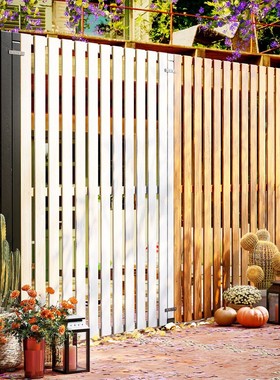 防腐木栅栏篱笆隔断围栏别墅花园围墙板护栏围挡装饰室外屏风挡板