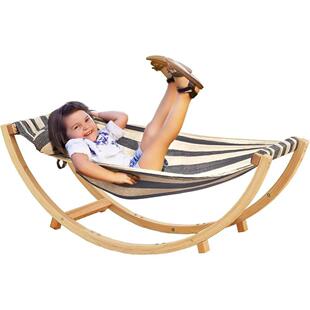 110lbs Capacity Wooden Rocking Chair for Kids 3-5 Years, Ham