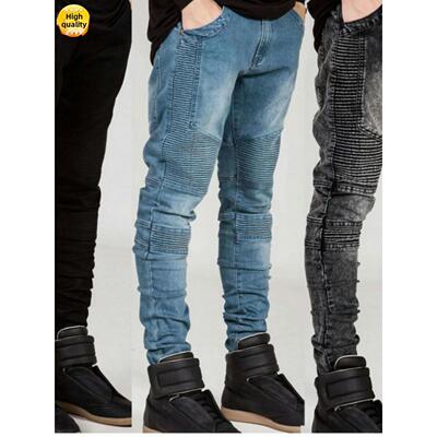 Men Skinny biker Jeans Male Pants Slim Fit Trousers 牛仔裤男