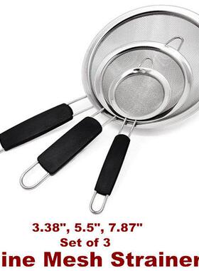 Fine Mesh Strainer Wire Sieve Sifter Baking Tools Colander