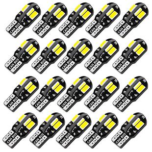 10/20PCS W5W T10 LED Bulbs Canbus 5730 8SMD 12V 6000K 194 16