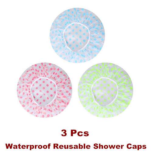 Waterproof Reusable Shower Caps Bath Hair Hat Cap Bathing