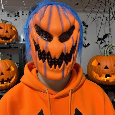 Halloween scary pumpkin mask, funny and scary props南瓜面具