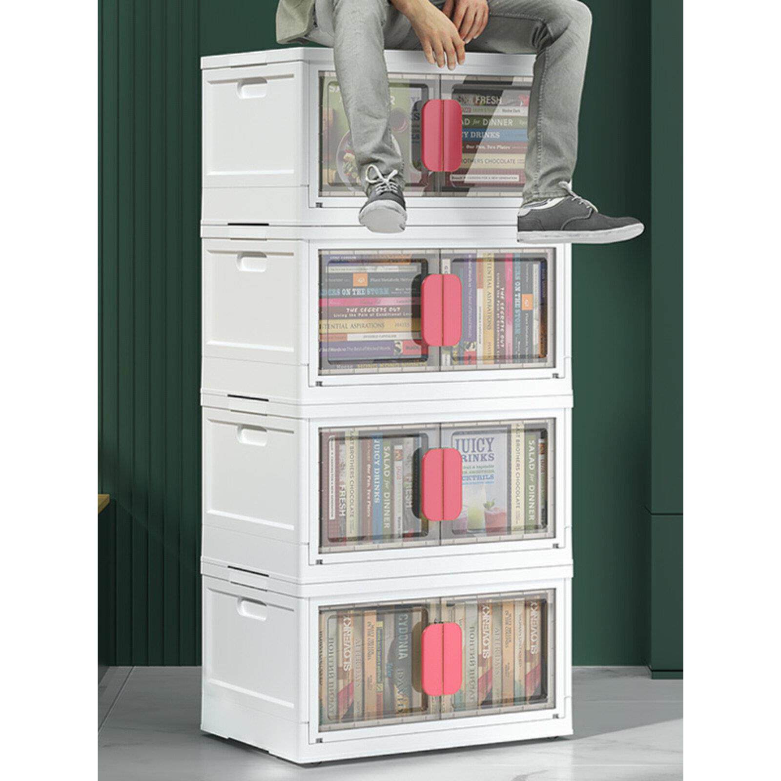 Foldable transparent clothing storage box折叠透明衣物收纳箱