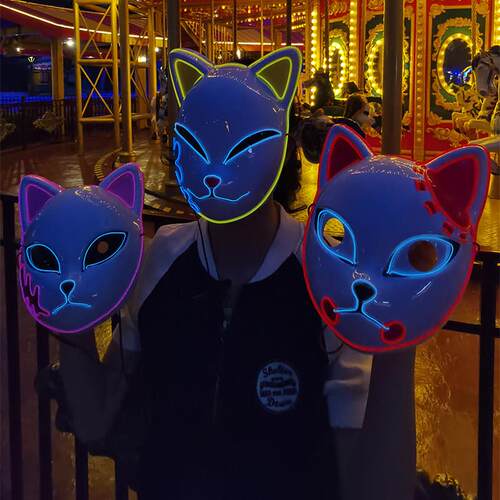 Glowing Cosplay Mask Horror Skull Smiling Face Joker