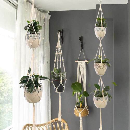 Hanging Plant Handmade Macrame Plant Hanger Flower Pot Plant