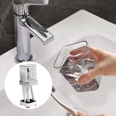 Toothbrush Holders with Cover Dustproof Tooth Brush Stand