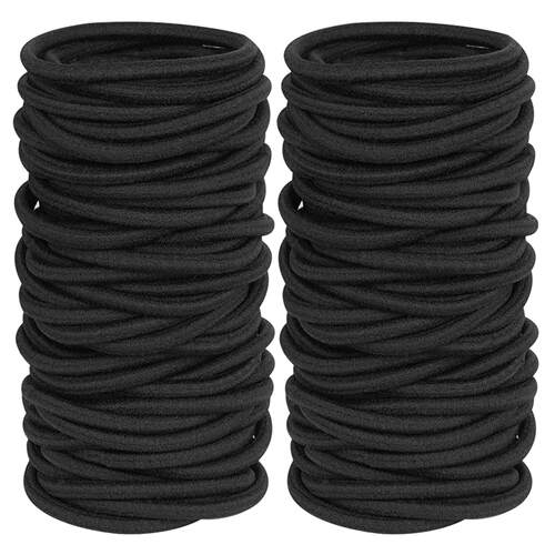 .Hot Black Elastic Hair Bands 30 pcs Hair Ties for Thick and