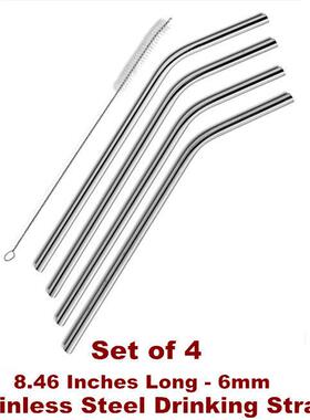 Drinking Straws Curved metal Straws for Tumbler Cups Mugs