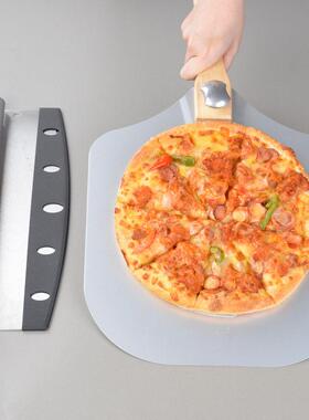 Pizza Shovel Baking Handle Rocker Cutter Cake Paddle Spatula