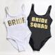 One Piece Bathing Party SQUAD Sexy BRIDE Bachelor swimsuit