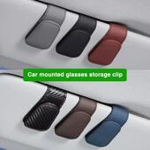Sun Visor Leather Car Clip Auto Hanger Universal Eyeglass