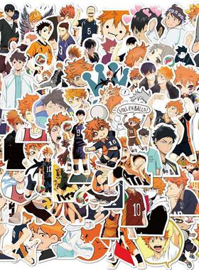 50/102pcs Anime Cartoon TV Haikyuu Stickers For Laptop Bicyc