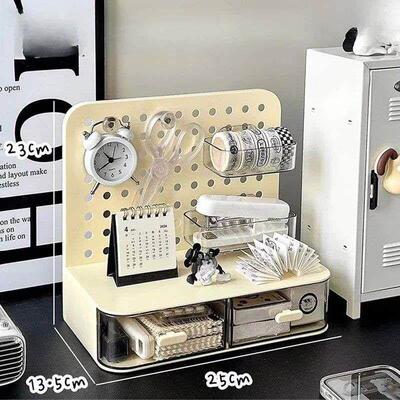 Cute Desk Organizer Hook Drawer Type Hole Board Small Card S