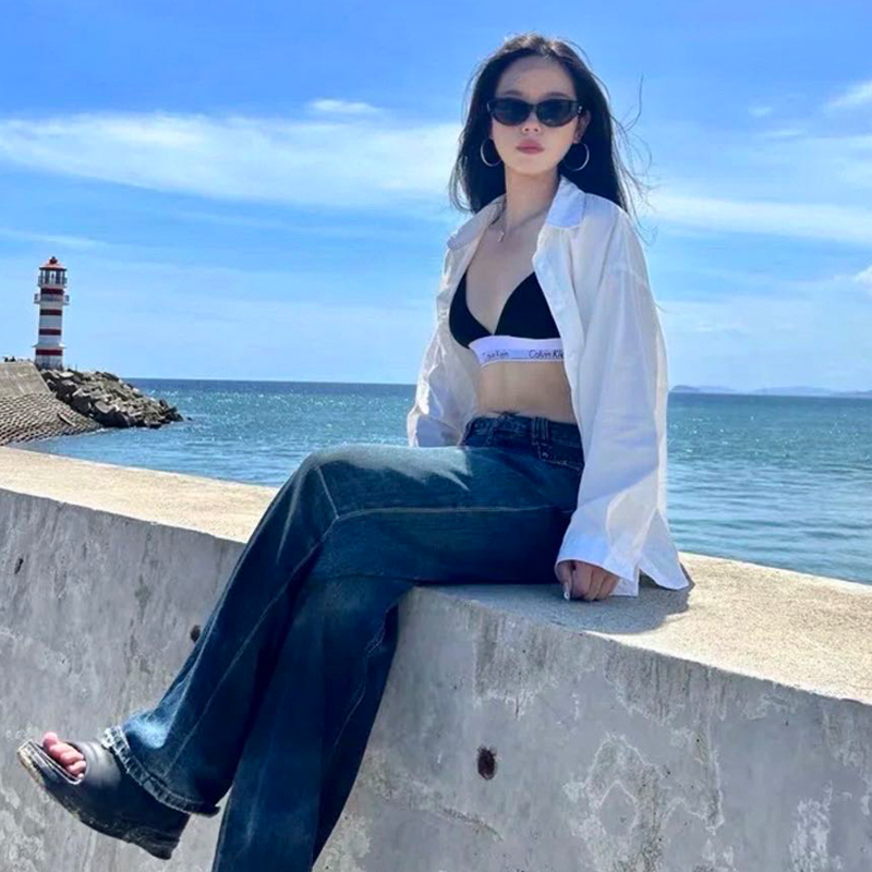 ck&CA内衣女小胸聚拢性感无钢圈三角杯透气女款胸罩运动内裤套装
