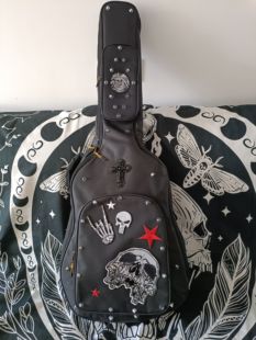 骷髅吉他包手作定制加厚双肩包电木吉他40寸背包贝斯bass琴包热销