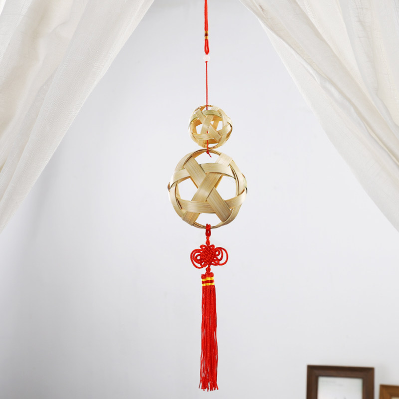 竹编装饰圆球手工diy竹制品创意农家乐挂饰幼儿园竹艺小玩意