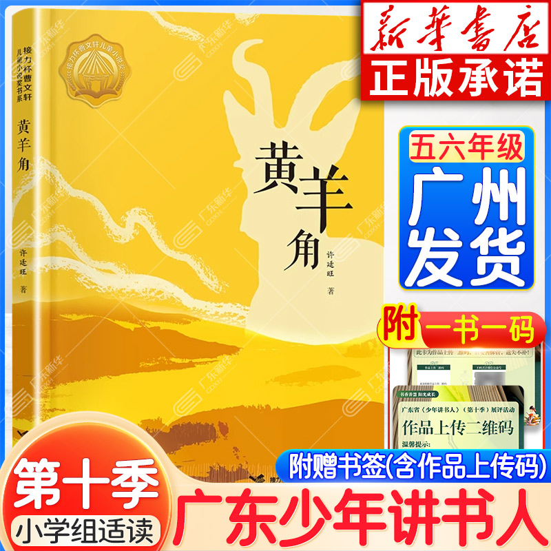 【新华正版】2025广东少年讲书人第十季活动五六年级课外阅读 黄羊角 许廷旺/著 附赠书签作品码 接力出版社