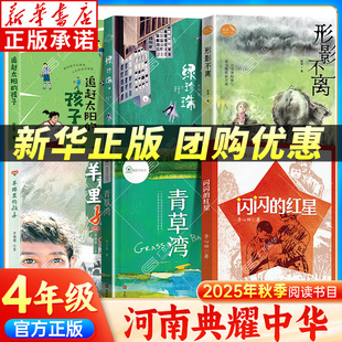 形影不离 青草湾 羊群里 闪闪 小学4年级课外阅读 绿珍珠 红星 孩子 2025秋河南典耀中华四年级阅读全6册 追赶太阳