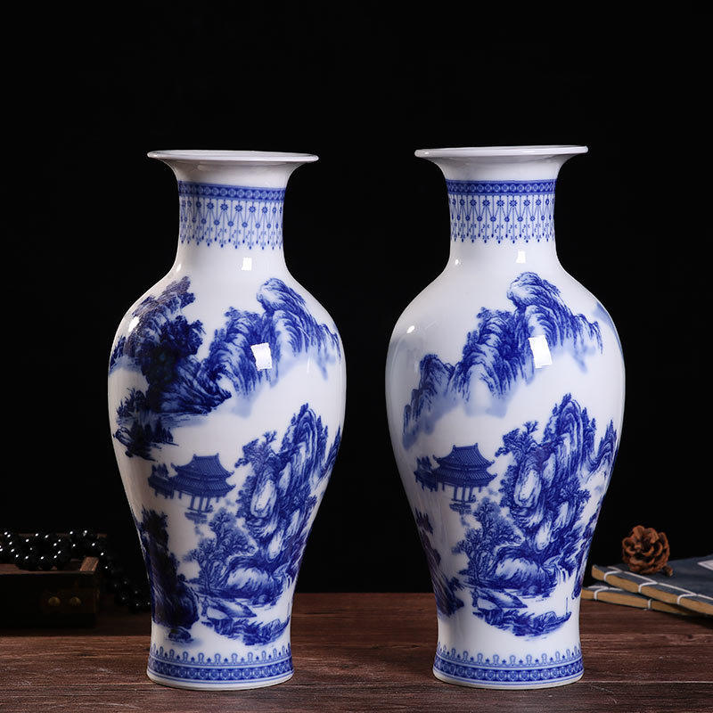 陶瓷青花花瓶景德镇瓷