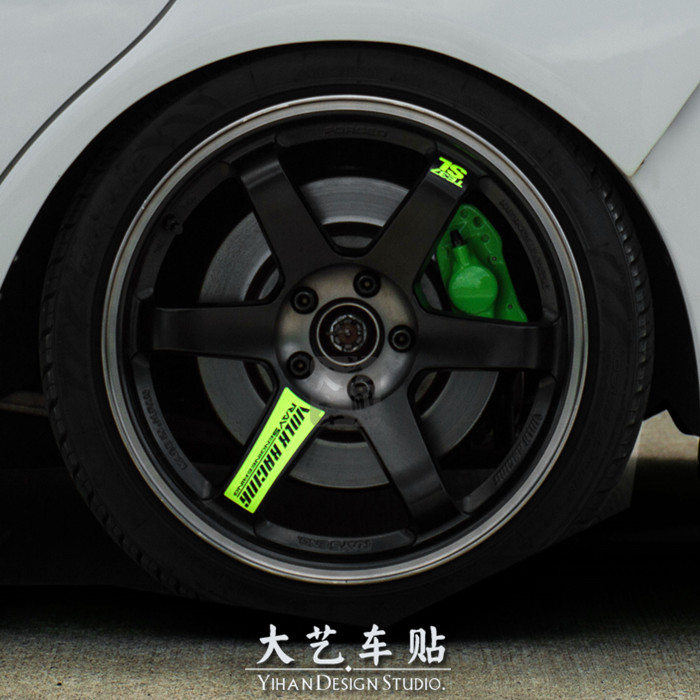 字母轮毂防水反光贴纸