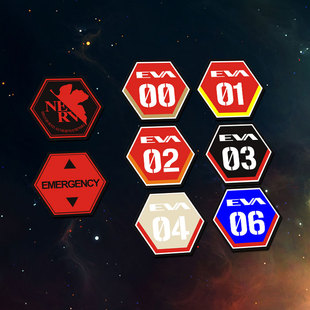 EVA新世纪福音战士数字贴1号机2号机防水汽车摩托车个性车贴纸