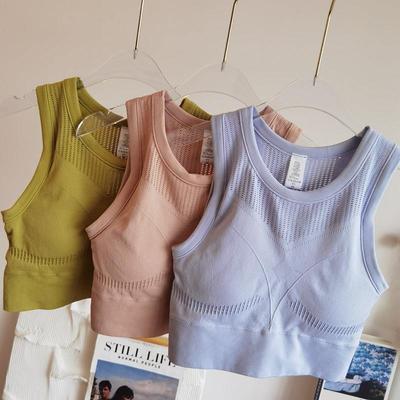 一体式运动内衣速干防震上衣跑步瑜伽背心女遮副乳透气外穿健身服