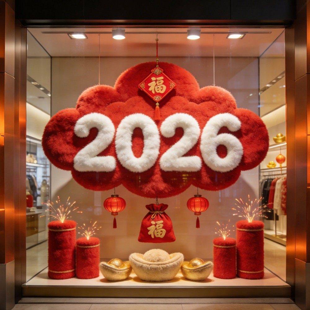 新年数字2026毛绒云朵装饰发财红包树春节氛围商场店铺橱窗美陈,节庆用品/礼品,文化创意文具,淘宝优惠券,粉丝福利购,淘宝优惠卷