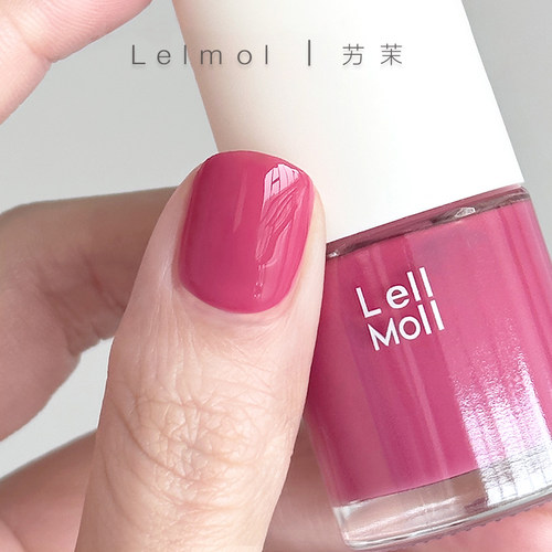 lellmoll草莓熊粉甲油免烤不可剥