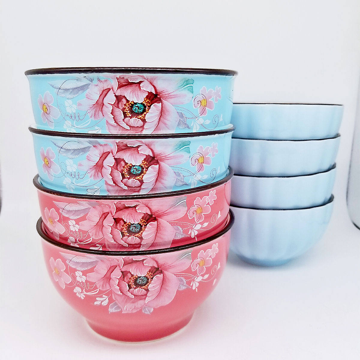 4.5英寸8個裝利比碗時尚色釉碗家用陶瓷碗餐具套裝在類目 餐飲具, 餐具, 碗中 - 來自Buy2taobao.com提供專業的淘寶代購服務