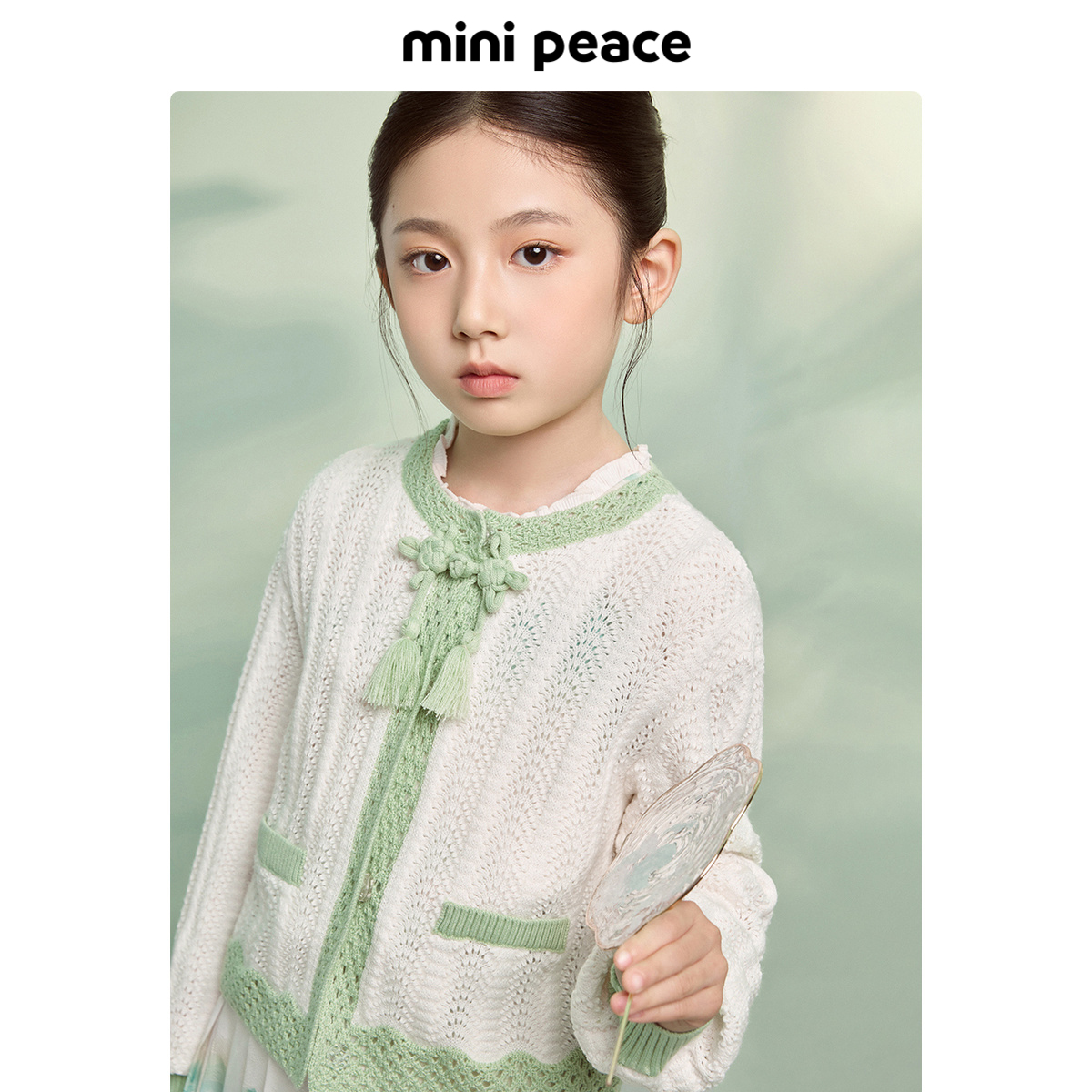 minipeace太平鸟童装女童针织外套儿童线开衫毛开衫秋装儿童上衣