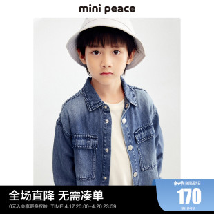 minipeace太平鸟童装 春秋男童牛仔衬衫 专柜同款 儿童外套夹克