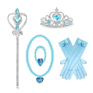 儿童项链装饰品公主时尚配饰首饰洋气爱莎全套手链3到6岁手套玩具